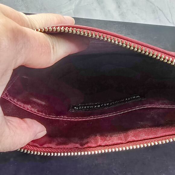 White House Black Market New studded clutch with painted floral design - Picture 6 of 9